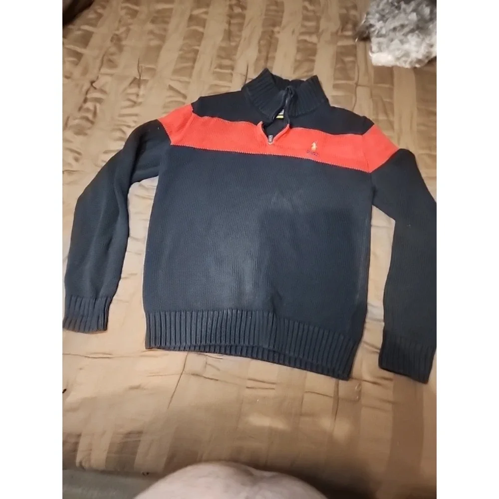 POLO RALPH LAUREN HALF ZIP SWEATER SIZE(XL18-20) +‎ FREE SHIPPING